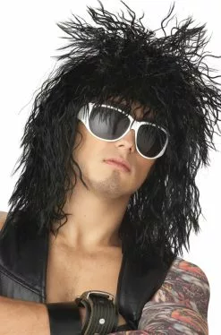 Rockin' Dude Costume Wig (Black)