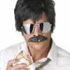 Ace Detective Costume Wig And Moustache (Black/Silver) -Ghost Couture Store 70644 full 1