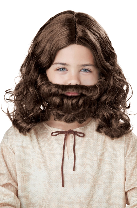 Child Jesus Wig And Beard Set (Brown) 3 Child Jesus Wig And Beard Set (Brown)