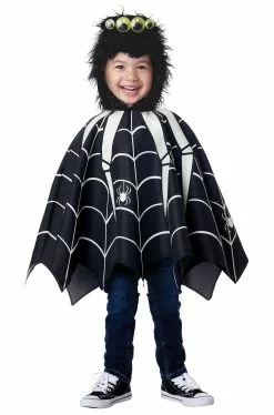 Glow In The Dark Spider Poncho Toddler Costume