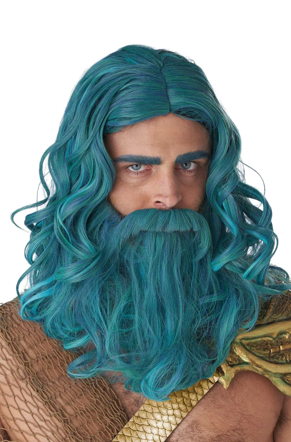 Ocean King Adult Wig And Beard Set 3 Ocean King Adult Wig And Beard Set