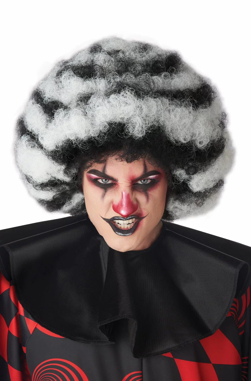Spiral Clown Wig (Black/White) 3 Spiral Clown Wig (Black/White)