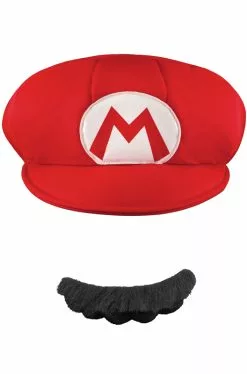 Mario Adult Hat And Moustache