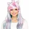 Unicorn Horn Adult Wig (Pastel) -Ghost Couture Store F92256P full 1