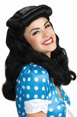40's Glam Wig (Black)