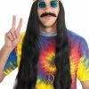 Hippie Dude Wig With Headband -Ghost Couture Store FM65363 full 1