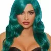 Long Wavy Teal Wig