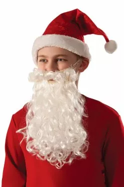 Child Santa Claus Beard And Moustache