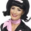 50s Flicked Beehive Bob Adult Wig (Black) -Ghost Couture Store SM43226 full 1